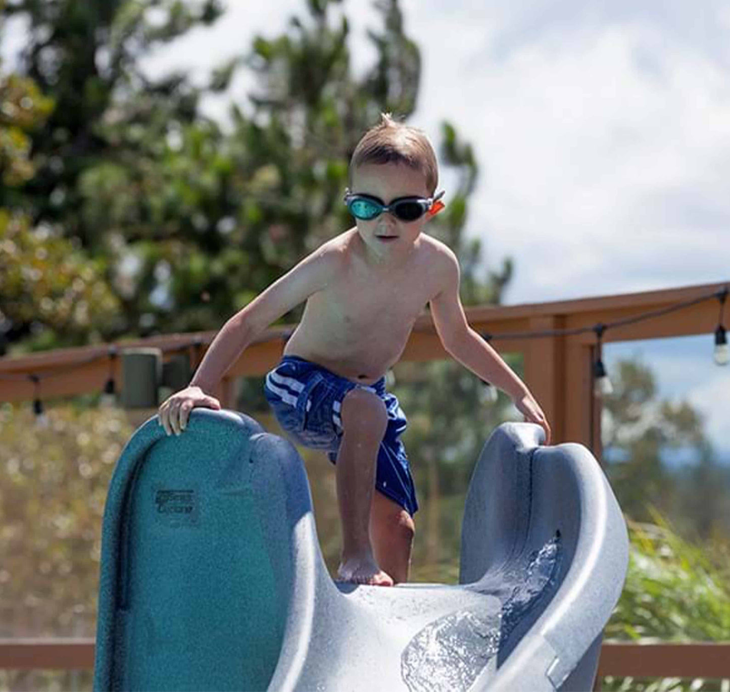 Cyclone Pool Slide, Gray Granite