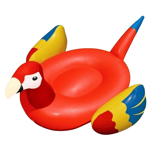 Giant Parrot 93" Inflatable Ride - On Pool Toy - interpools