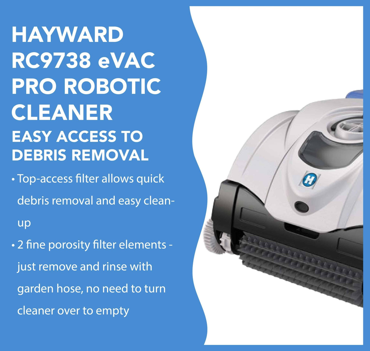Hayward RC9738 eVac PRO Robotic Pool Cleaner - interpools