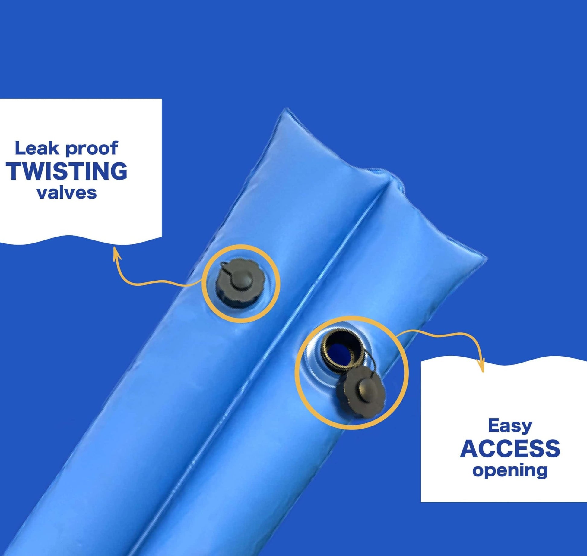 Heavy Duty Water Bag 10', Double Chamber with Twist Cap - interpools