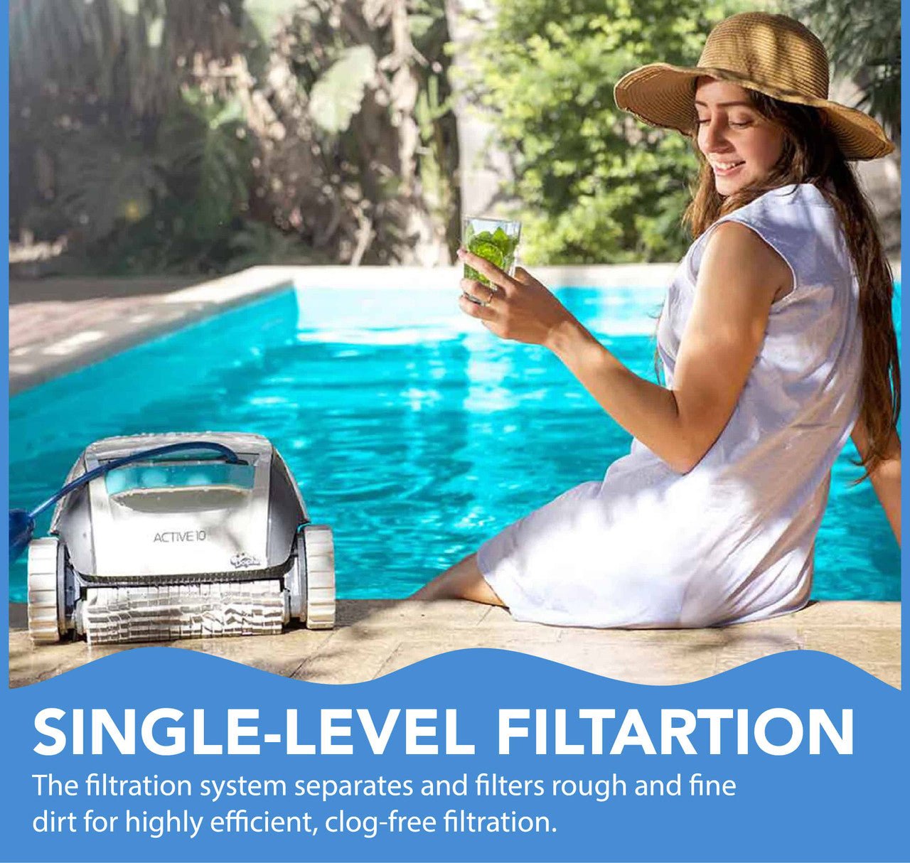MAYTRONICS DOLPHIN ACTIVE 10 ABOVEGROUND ROBOTIC POOL CLEANER - interpools