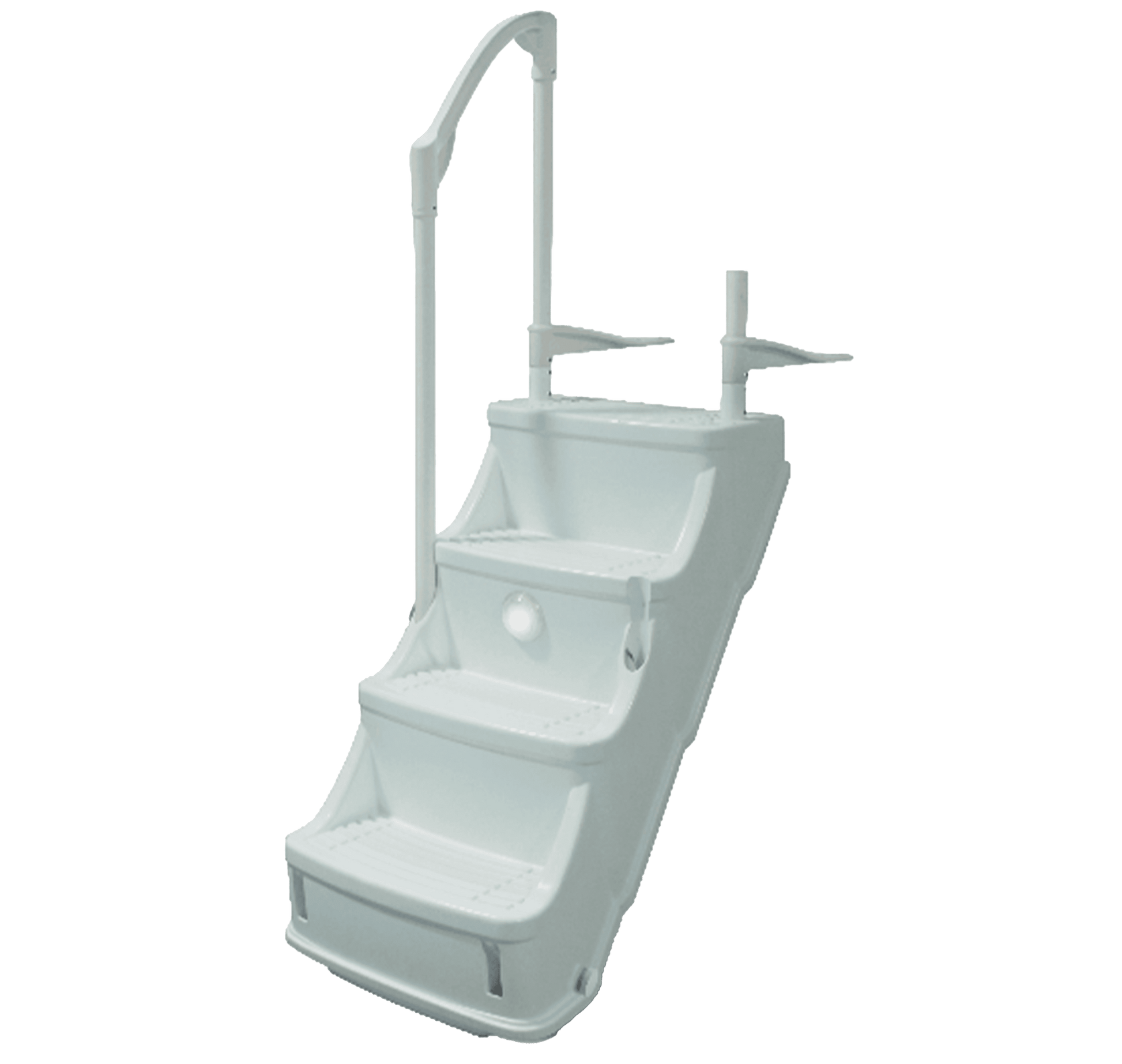 Olympic Drop In Step with 1 Hand Rail (White) - interpools