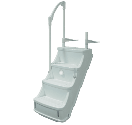Olympic Drop In Step with 1 Hand Rail (White) - interpools