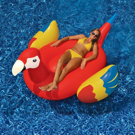 Giant Parrot 93" Inflatable Ride-On Pool Toy