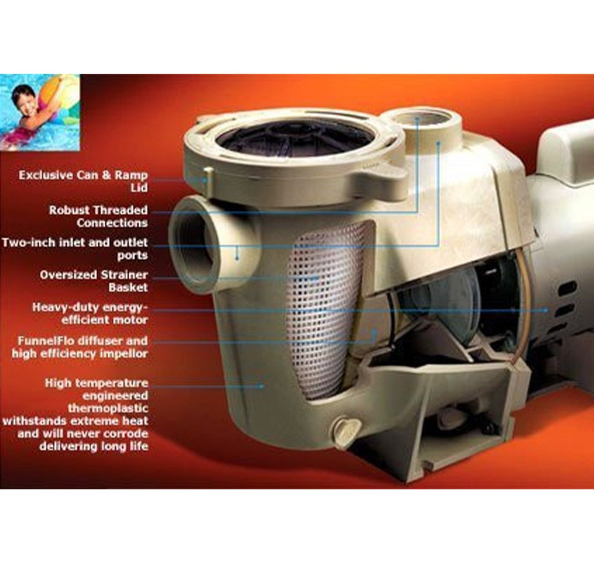 Pentair WhisperFlo Inground Pump 1/2 HP - interpools