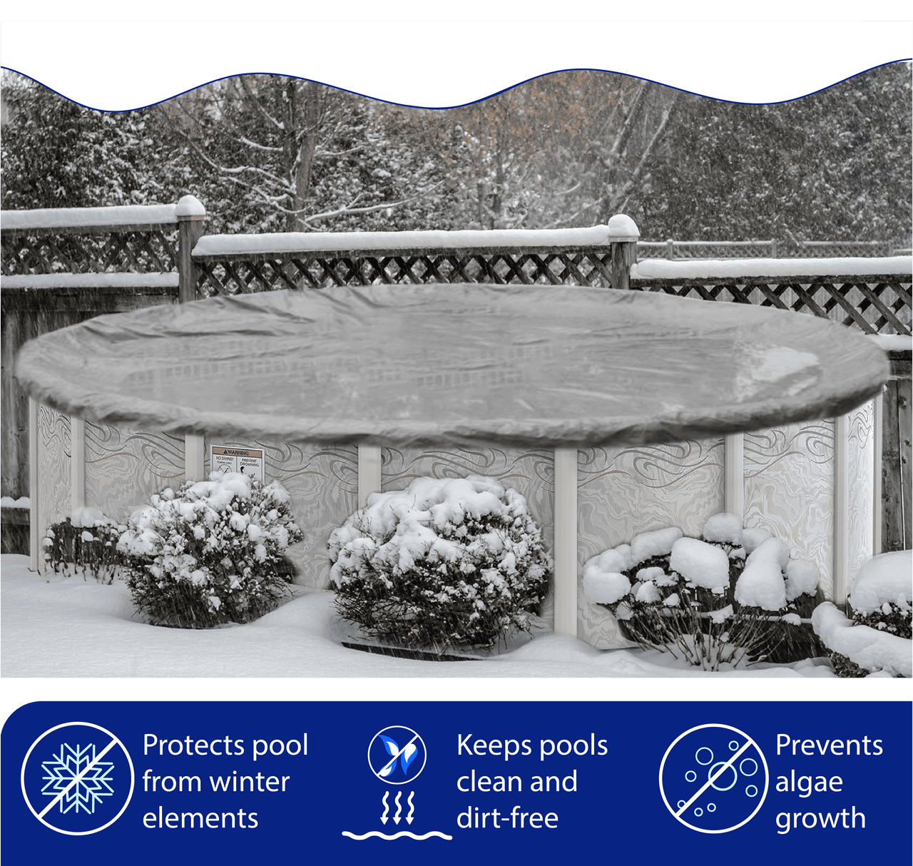 15' Round Platinum Pro-Shield Above Ground Winter Pool Cover