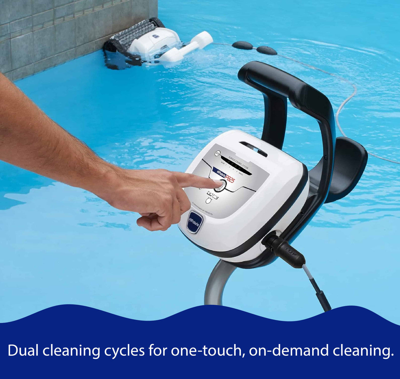 Polaris P825 Robotic In Ground Pool Cleaner with Caddy