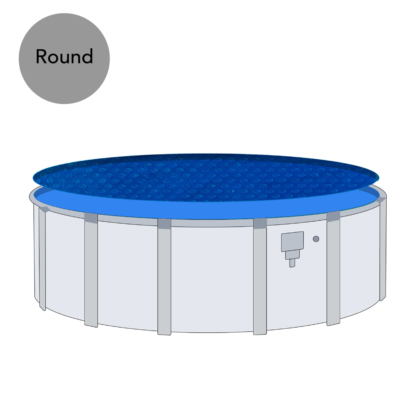 15' Round Premium Blue Solar Blanket