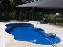 Image of an In-ground Fiberglass Pool Installation with the Maya Diamond Finish in London