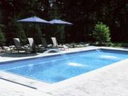 Image of an In-ground Pool Equipped with Streams in a Backyard in Oshawa