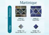Image of the Martinique Tiles to Emphasize the Stairs and Seats of your In-ground Fiberglass Pools Installation